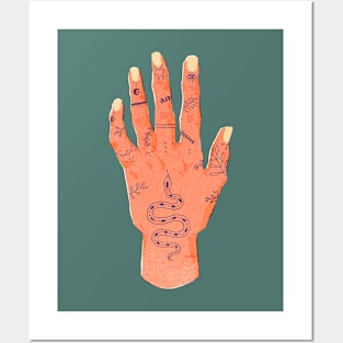 Hand Tattoos Posters and Art